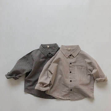 長袖シャツ・ブラウス キッズ ストライプ シャツ トップス【mh0000133】