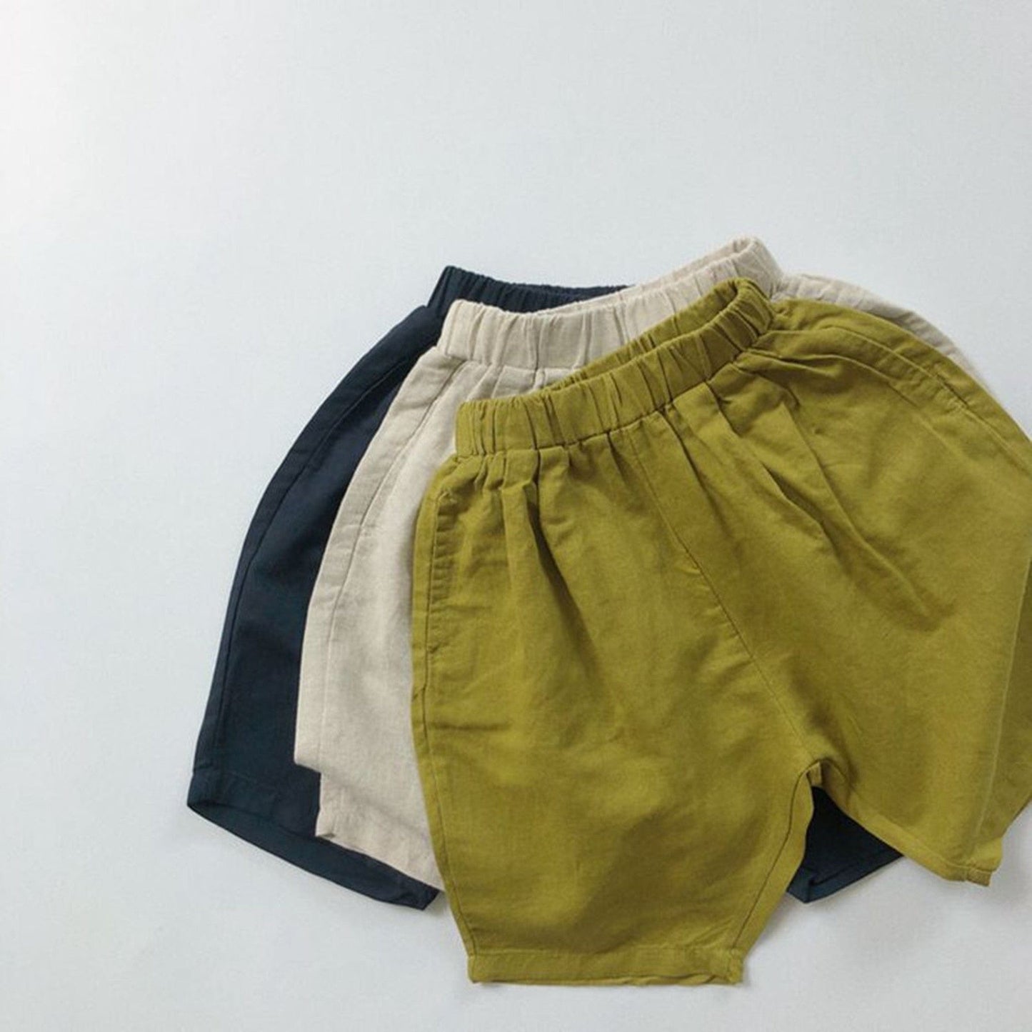 ハーフパンツ・ショートパンツ キッズ コットンリネン サマー パンツ【mh0000497】