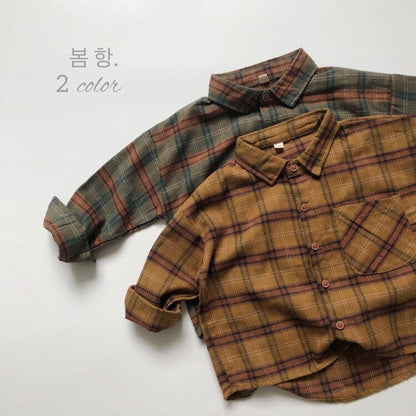 長袖シャツ・ブラウス キッズ チェック 長袖 シャツ トップス【mh0000652】