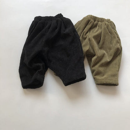 ロングパンツ・スウェットパンツ キッズ コーデュロイ 裏フリース パンツ 暖パン【mh0001072】