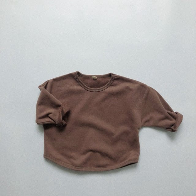 長袖Tシャツ Coffee / 12M 80cm キッズ スウェット シャツ トップス【mh0000128】