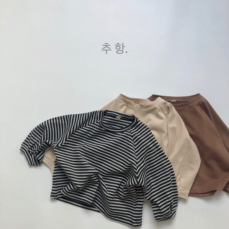 長袖Tシャツ キッズ ボーダー 無地 長袖 Tシャツ【mh0000131】