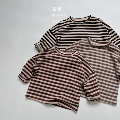 長袖Tシャツ キッズ ボーダー ベーシック 長袖 Tシャツ トップス【mh0001233】