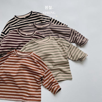 長袖Tシャツ キッズ ボーダー ベーシック 長袖 Tシャツ トップス【mh0001233】