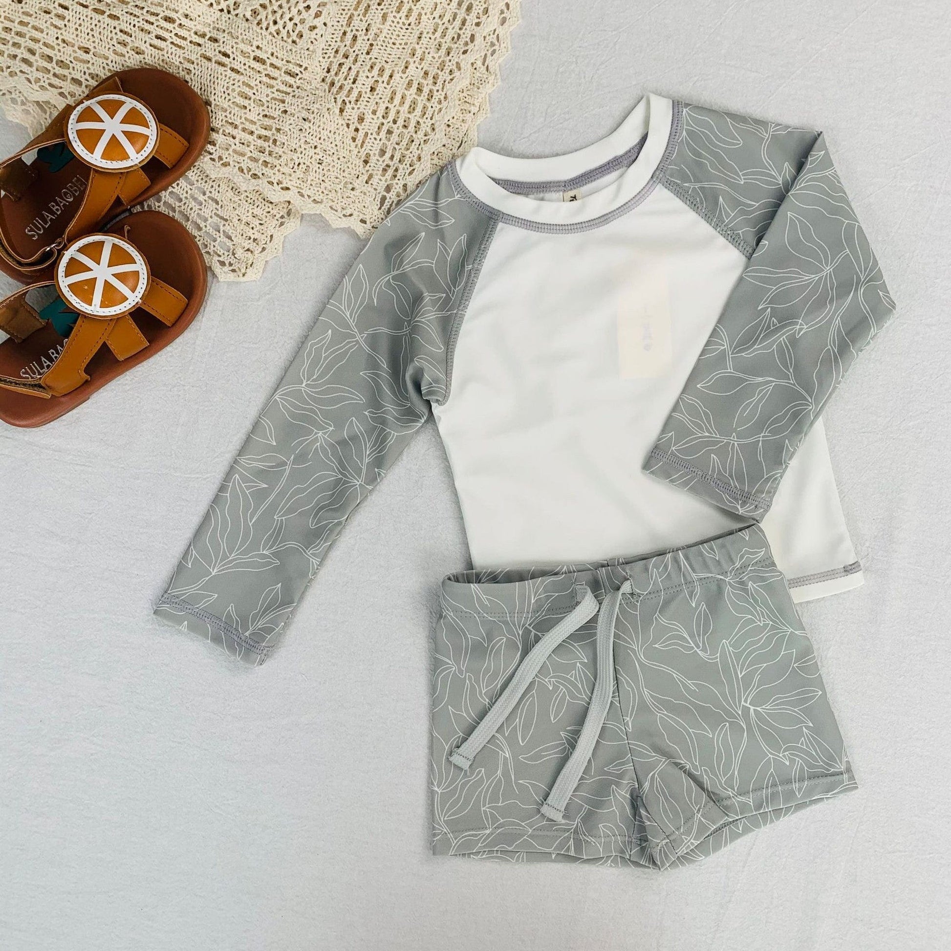 ベビー用水着 キッズ ボーイズ 水着 セット ラッシュガード セパレート スイムウェア【mh0000673】