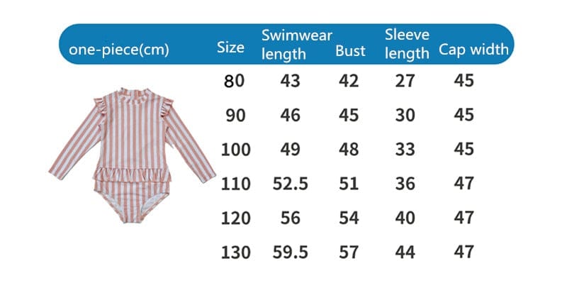 ベビー用水着 キッズ ガールズ 女の子 ワンピース 水着 スイムウェア ラッシュガード 帽子 セット【mh0001414】