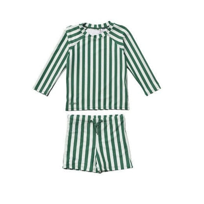 ベビー用水着 キッズ ボーイズ 男の子 セパレート 水着 スイムウェア ラッシュガード 帽子 セット【mh0001415】