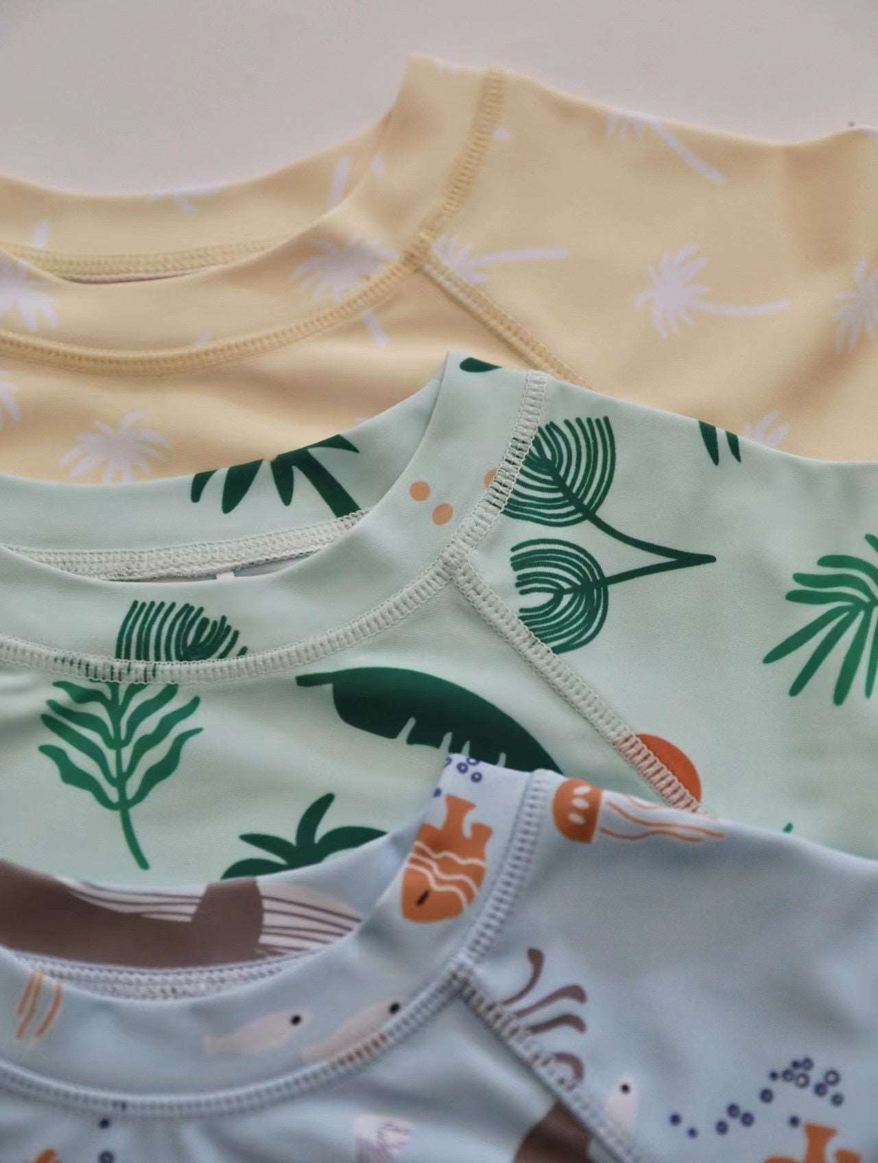 ベビー用水着 キッズ ボーイズ 男の子 セパレート 水着 スイムウェア ラッシュガード 帽子 セット【mh0001415】