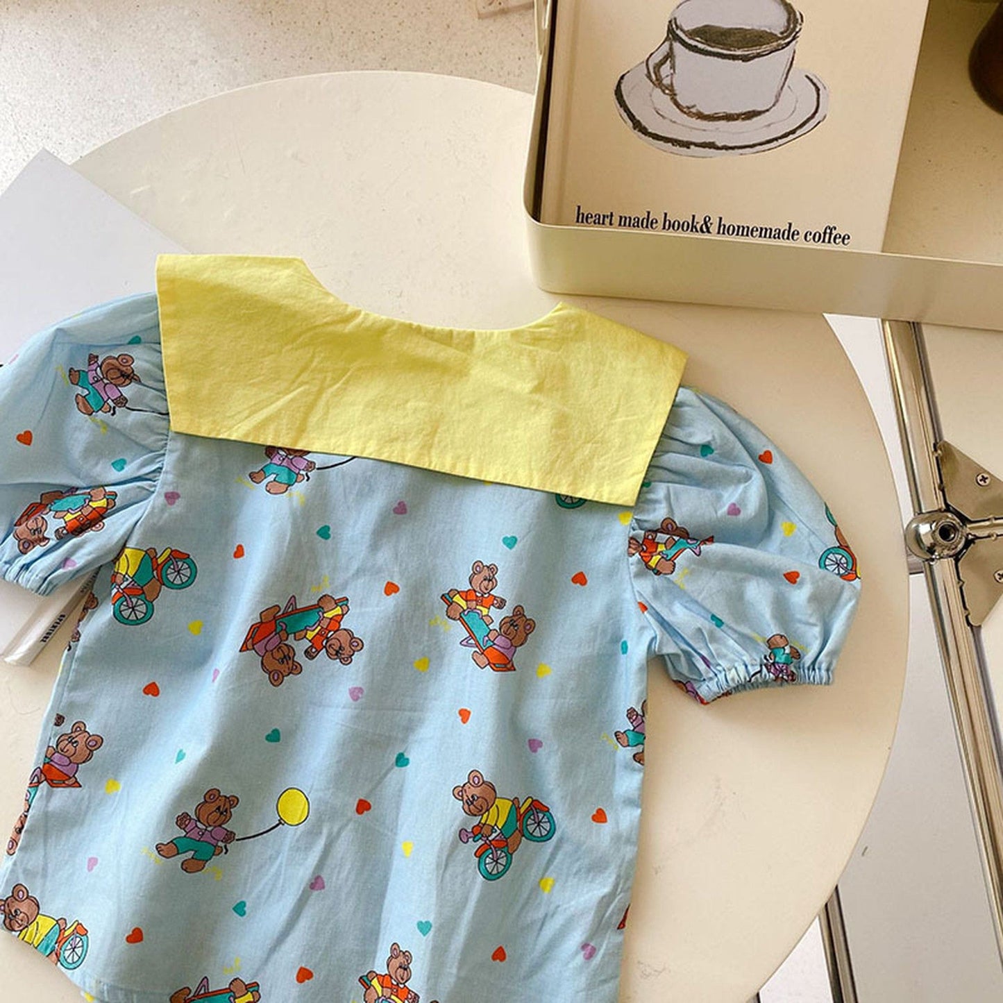 半袖シャツ・ブラウス キッズ くま ベア カラフル 半袖 ブラウス シャツ トップス【mh0000751】