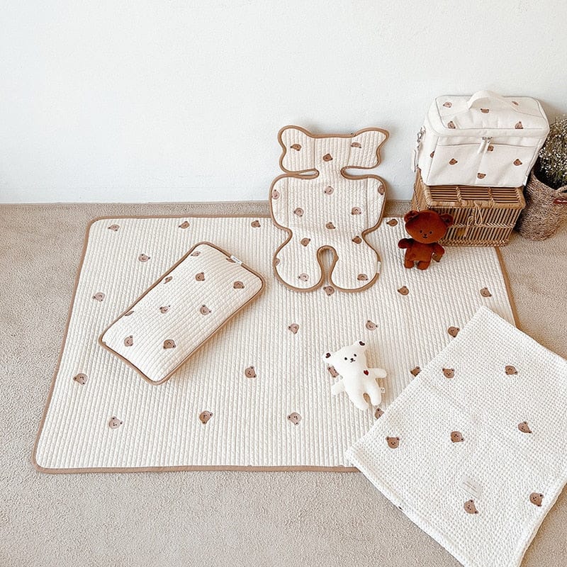 ベビー寝具 ベビー キッズ 刺繍 枕 ピロー くま ベア りす 虎 タイガー うさぎ