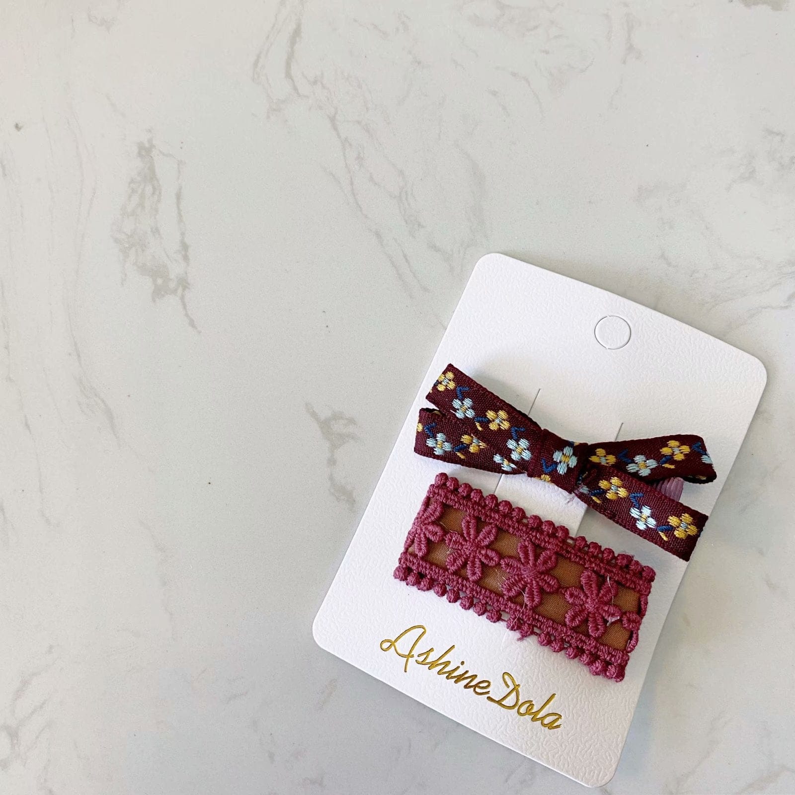 ヘアアクセサリー キッズ レース フラワー ヘアピン ヘアアクセサリー パッチンピン 2個 セット【mh0001882】