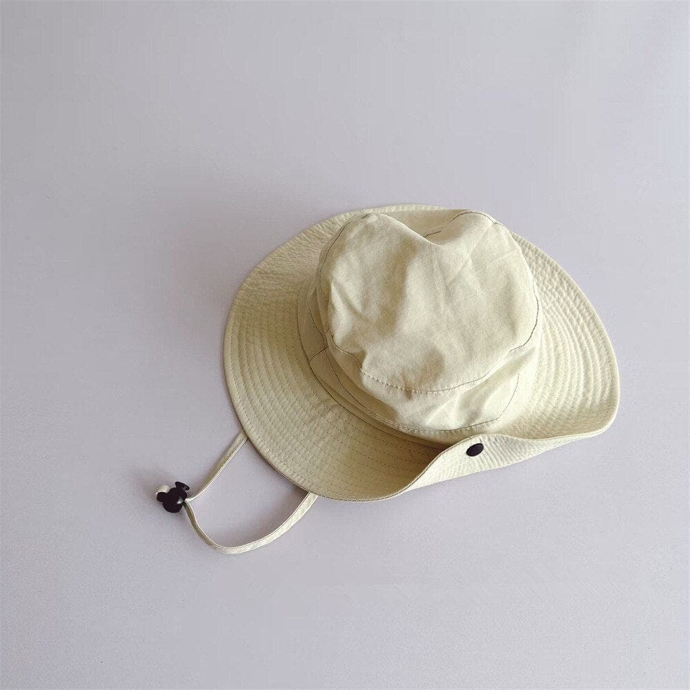 ベビー用帽子 Beige / 52cm キッズ シンプル サファリハット バケットハット 帽子【mh0001532】