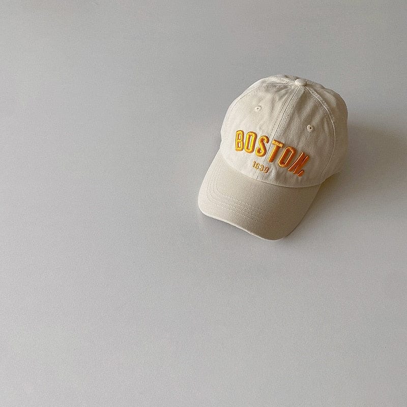 ベビー用帽子 Beige / One Size キッズ レターロゴ 刺繍 キャップ 帽子【mh0000839】