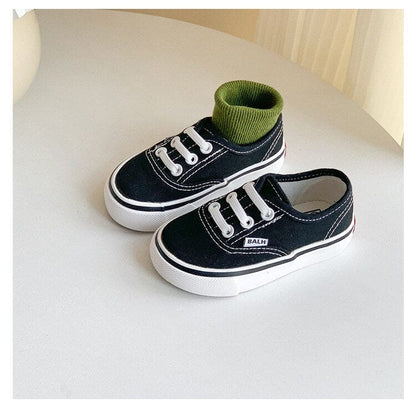 ベビー用靴 Black / 19 (length 14cm) ベビー キッズ キャンバス スニーカー シューズ 靴【mh0001241】
