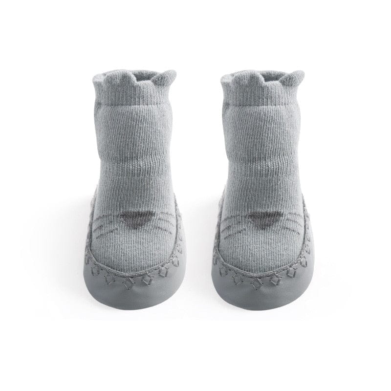 ベビー用靴下・タイツ Blue / S ベビー アニマル 動物 ルームシューズ ソックス 靴下 ファーストシューズ 室内ばき【mh0000913】