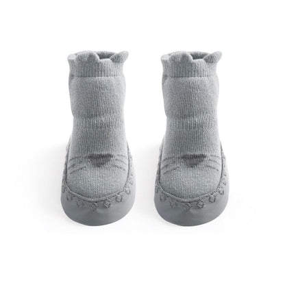 ベビー用靴下・タイツ Blue / S ベビー アニマル 動物 ルームシューズ ソックス 靴下 ファーストシューズ 室内ばき【mh0000913】