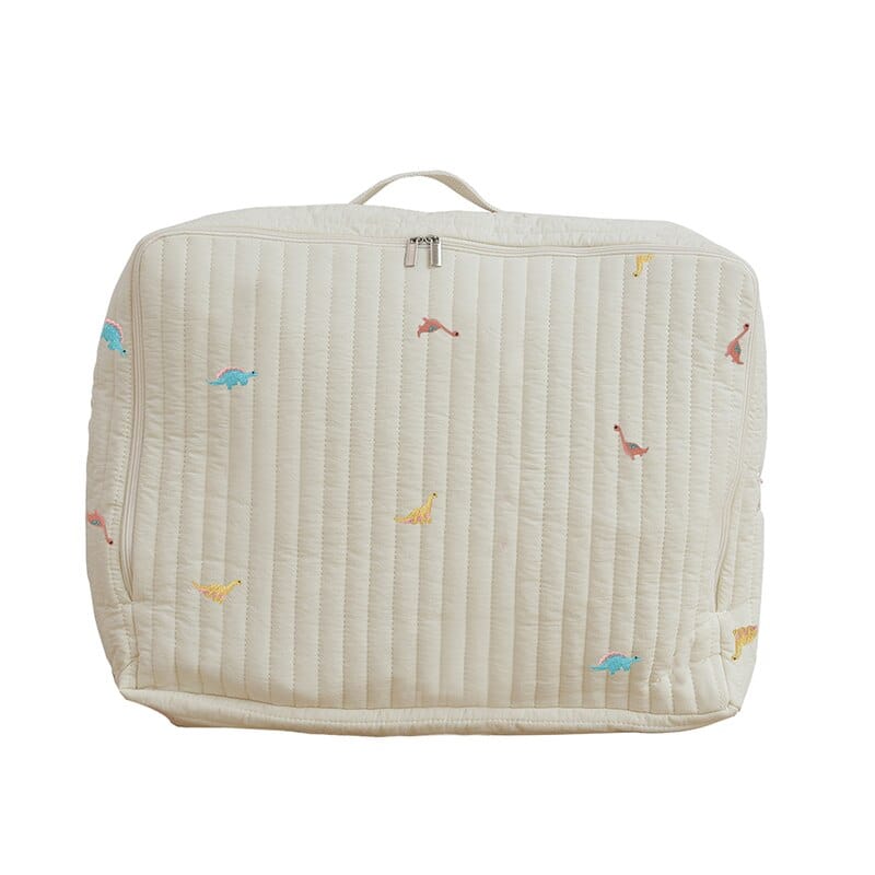 おむつポーチ dinosaur S キルティング 刺繍 おむつポーチ ママバッグ 鞄 くま ベア オリーブ チューリップ チェリー りす【mh0001464】