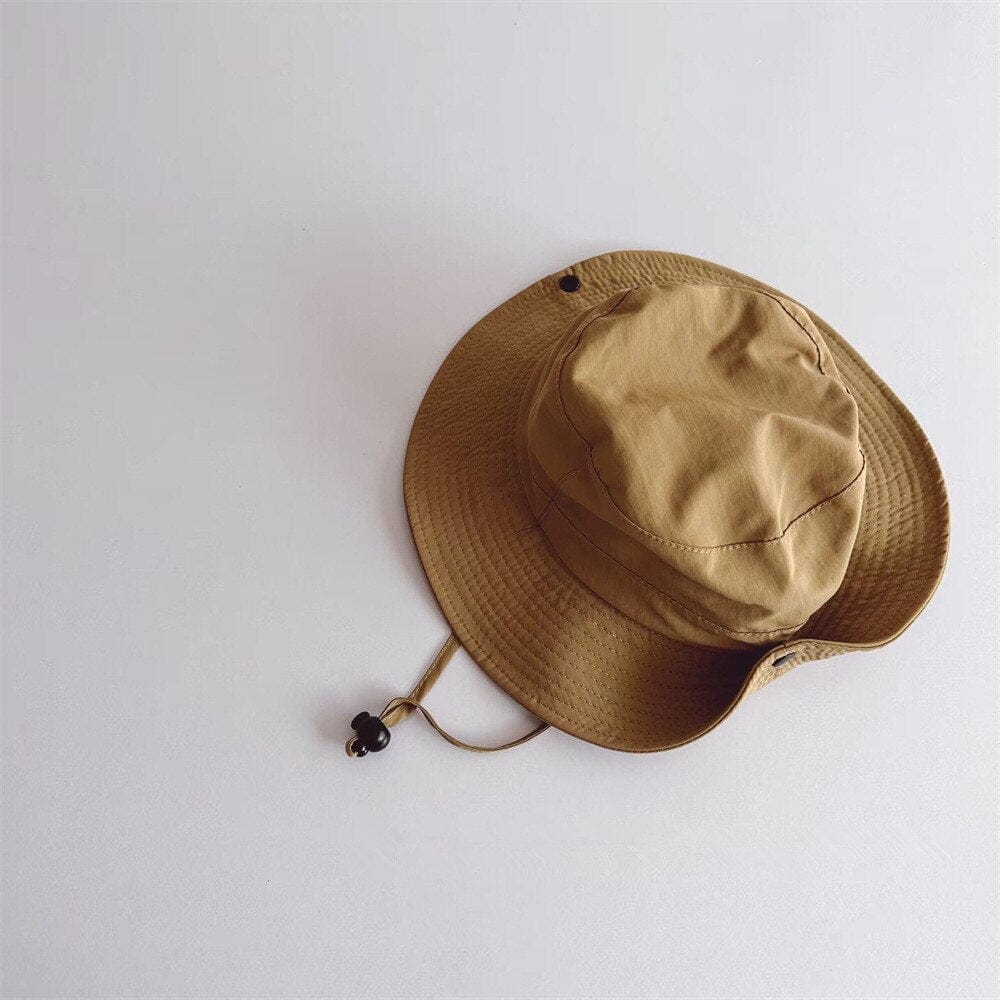 ベビー用帽子 Khaki / 52cm キッズ シンプル サファリハット バケットハット 帽子【mh0001532】
