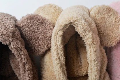 ベビー用帽子 ベビー キッズ くま耳 フード フーディ 帽子 マフラー【mh0001059】