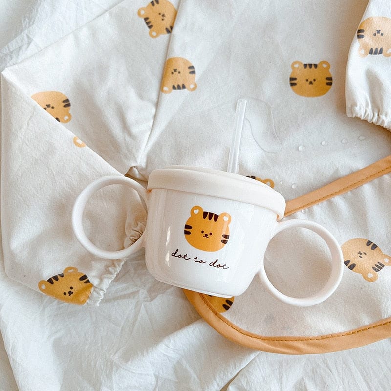 お食事エプロン ベビー 長袖 お食事エプロン ビブ スタイ ポケットスタイ 離乳食 りす タイガー 虎 恐竜 くま うさぎ【mh0001449】