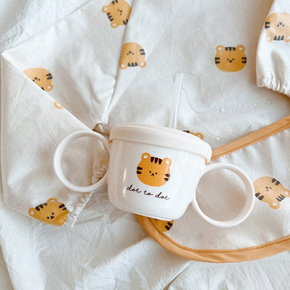 お食事エプロン ベビー 長袖 お食事エプロン ビブ スタイ ポケットスタイ 離乳食 りす タイガー 虎 恐竜 くま うさぎ【mh0001449】