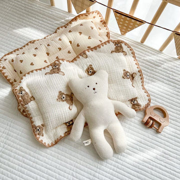 ベビー寝具 ベビー お昼寝 枕 ピロー くま ベア レモン ハート チェリー レインボー【mh0001455】