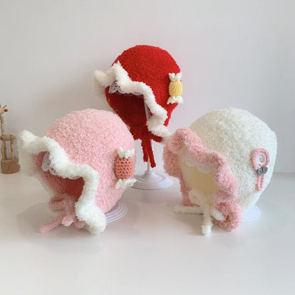 ベビー用帽子 ベビー ニット フリル キャップ 帽子 ハット【mh0001494】