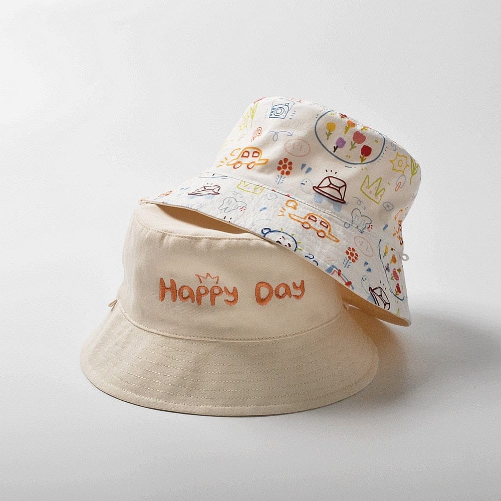 ベビー用帽子 ベビー キッズ アニマル 刺繍 リバーシブル バケットハット 帽子【mh0001527】