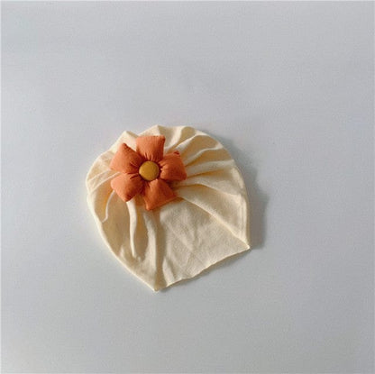 ベビー用帽子 Milk White / 46-48cm ベビー フラワー キャップ ターバンハット 帽子【mh0000699】