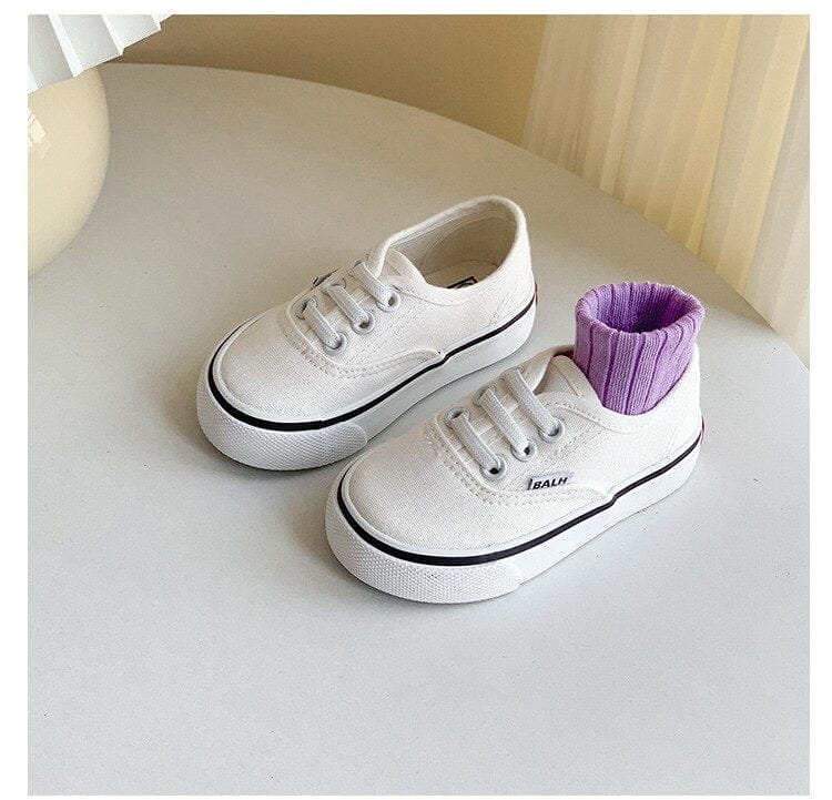 ベビー用靴 White / 19 (length 14cm) ベビー キッズ キャンバス スニーカー シューズ 靴【mh0001241】