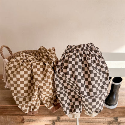 ロングパンツ・スウェットパンツ キッズ チェッカー チェック パンツ