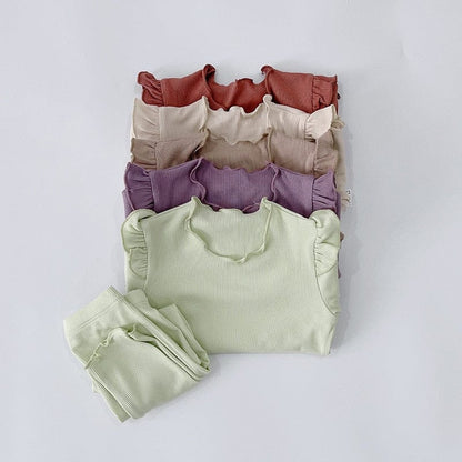 長袖パジャマ キッズ フリル 長袖 パジャマ セット