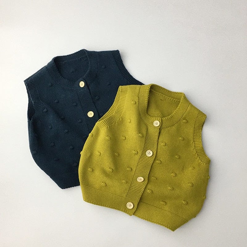 ベスト キッズ ニット 前あき ベスト