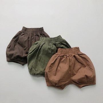 ハーフパンツ・ショートパンツ キッズ ルーズ バルーンパンツ ランタンパンツ コーヒー ブラウン アーミーグリーン ユニセックス