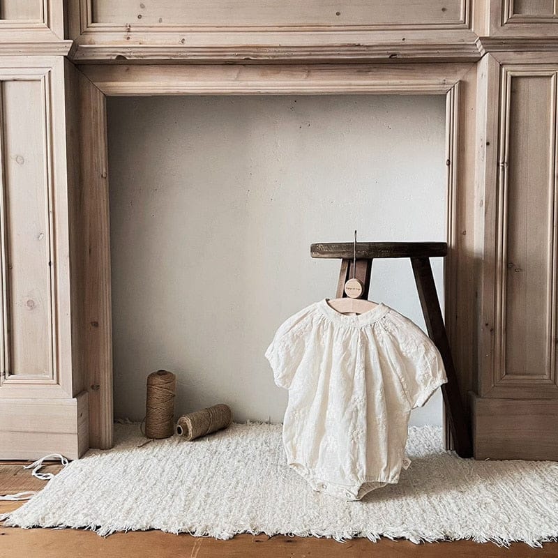 半袖ワンピース キッズ レース 刺繍 半袖 ワンピース ロンパース リンクコーデ 姉妹 お揃いコーデ