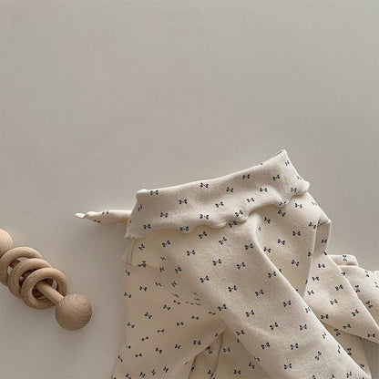 長袖ロンパース ベビー セーラー リボンカラー ボーダー リボン 長袖 ロンパース