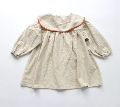 長袖ワンピース キッズ うさぎ うさ耳襟 ワンピース