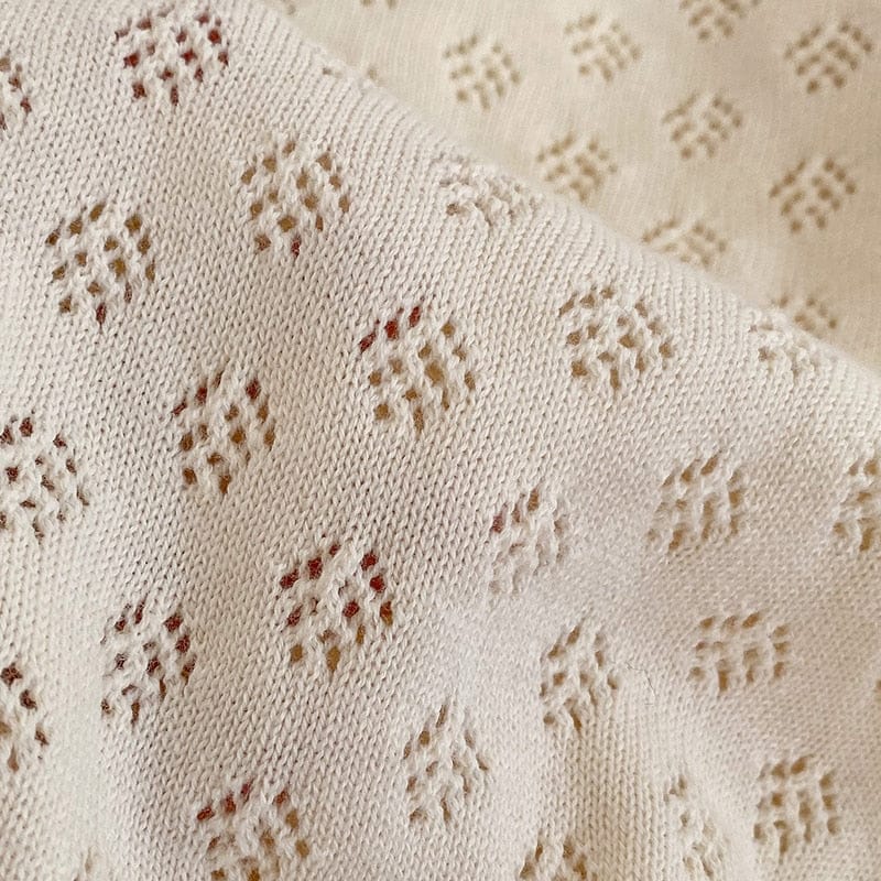 長袖ロンパース ベビー レースニット 長袖 ロンパース ボンネット 帽子 セット