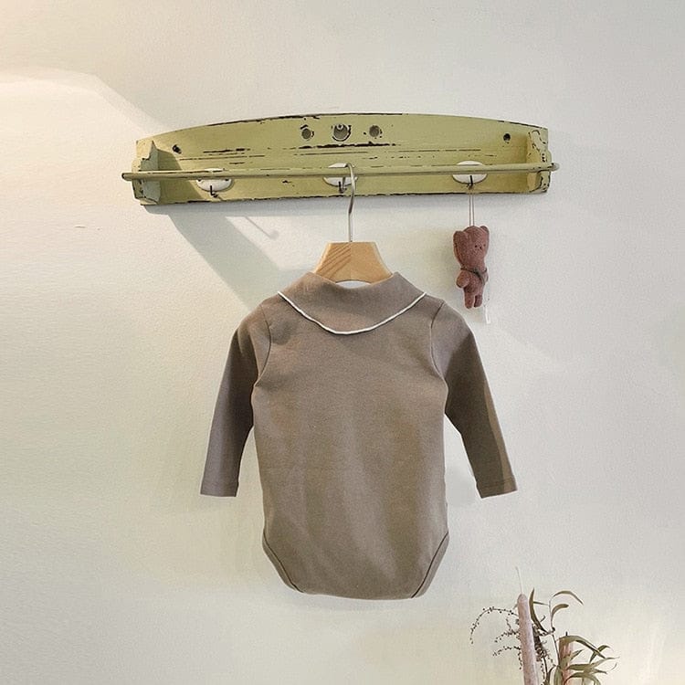 長袖ロンパース ベビー リボン スカーフカラー 長袖 ロンパース