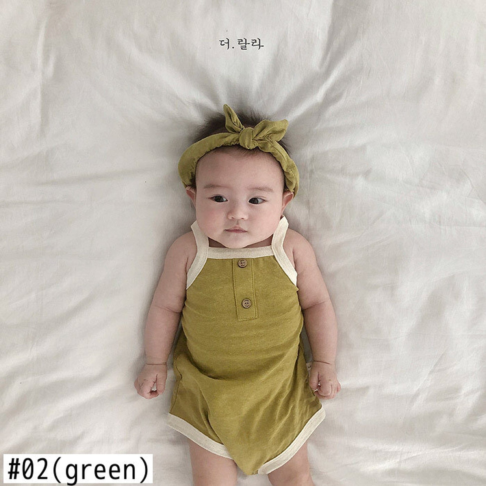 ノースリーブロンパース ベビーロンパース キャミソールボディスーツ タンクロンパース 3カラー【mh0000535】