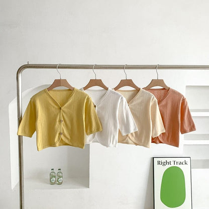 カーディガン・パーカー ベビー サマー レース ニット カーディガン 日除け 冷房対策 薄手 4カラー ユニセックス