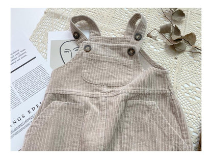 ノースリーブワンピース Apricot / 24M 80cm キッズ コーデュロイ サスペンダー スカート ワンピース