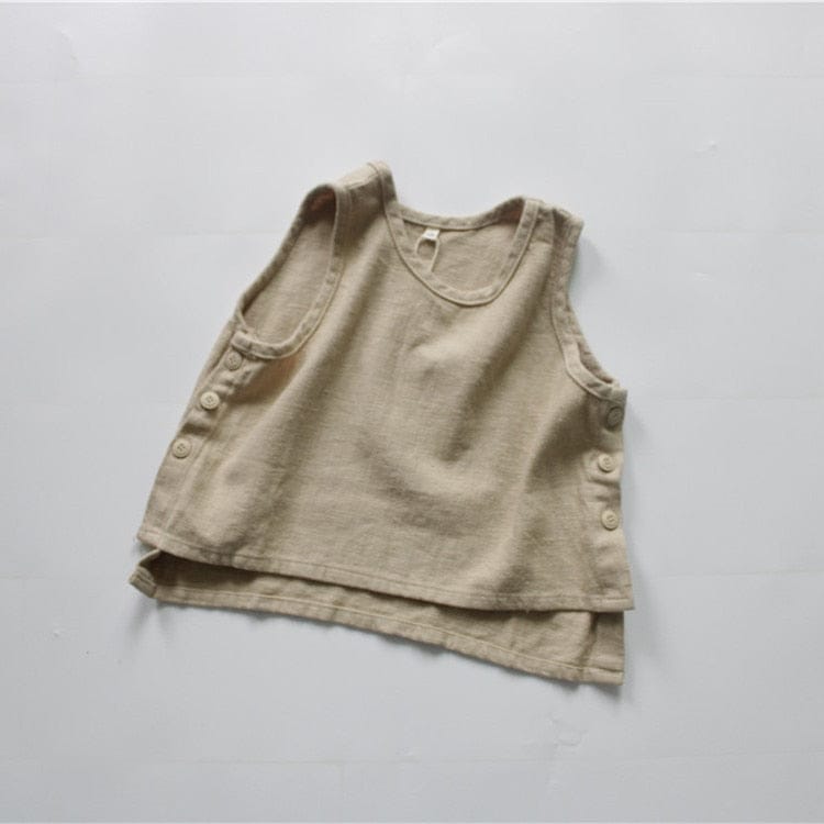 ベスト Beige / 24M/80cm キッズ ノースリーブ トップス ベスト