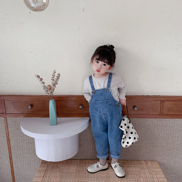 オーバーオール Blue / 80cm キッズ デニム オーバーオール【mh0000549】