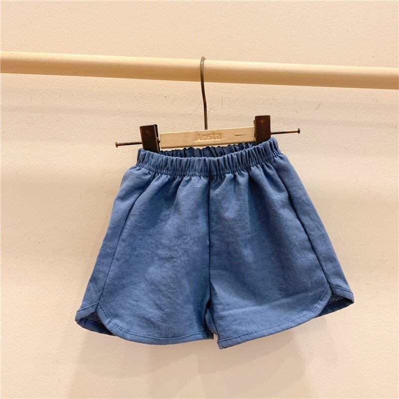 ハーフパンツ・ショートパンツ Blue / 9M 73cm ベビー ルーズ ショートパンツ ストライプ チェック みずたま 無地【mh0000873】