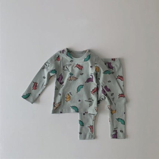 長袖セットアップ Blue Set / 6M 66cm ベビー セットアップ ロンパース パンツ 帽子 セット【mh0000080】