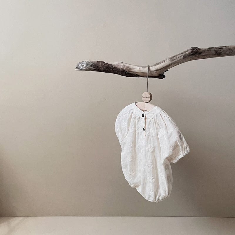 半袖ワンピース bodysuit / 6M/66cm キッズ レース 刺繍 半袖 ワンピース ロンパース リンクコーデ 姉妹 お揃いコーデ