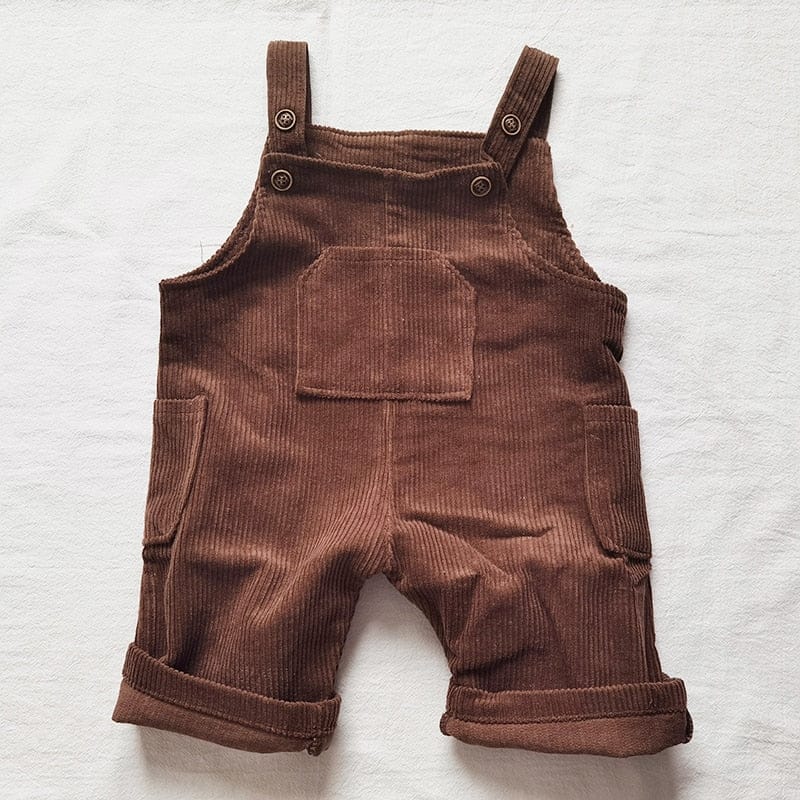 オーバーオール Brown Overall / 66cm ベビー コーデュロイ オーバーオール ハイネック Tシャツ