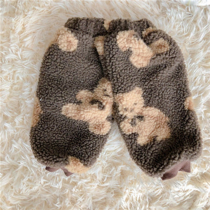 長袖セットアップ Brown Pants / 6M 66cm ベビー くま フリース トップス パンツ【mh0000098】