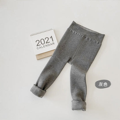 レギンスパンツ Gray / M キッズ 裏フリース レギンス パンツ【mh0001090】